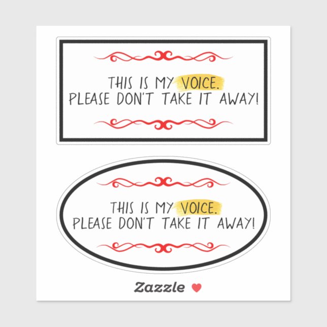 Meine Stimme AAC Aufkleber (Blatt)