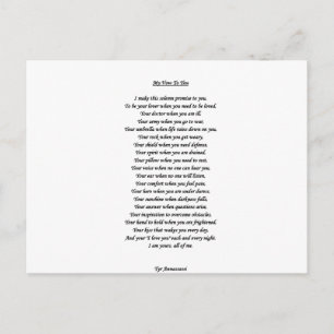 MEINE STIMME AN SIE POSTCARD POSTKARTE