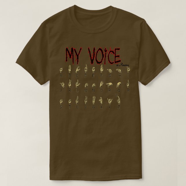 meine Stimme in Amerika T-Shirt (Design vorne)