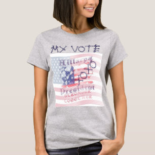 Meine Stimme XOXO USA Hillary 4 Präsident Amerikan T-Shirt