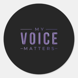 Meine Stimme zählt Runder Aufkleber