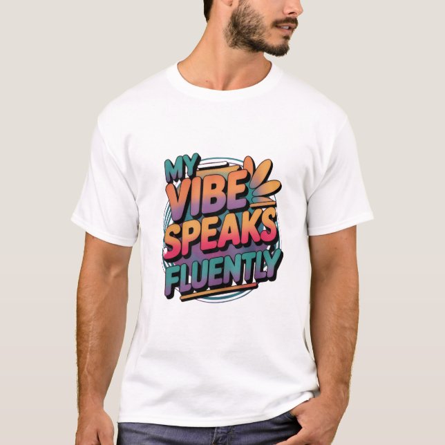 "Meine Stimmung spricht fließend" Zitate Herren T- T-Shirt (Vorderseite)
