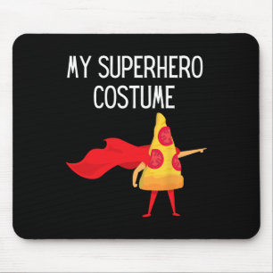 Meine Superheld-Pizza mit Cape Halloween Kostümspa Mousepad