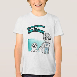 Meine Superkraft: Am Kelavi! Kinder-T-Shirt Tri-Blend Shirt