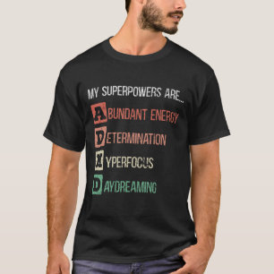 Meine Superkräfte sind ADHS Warrior Embrace Neurod T-Shirt