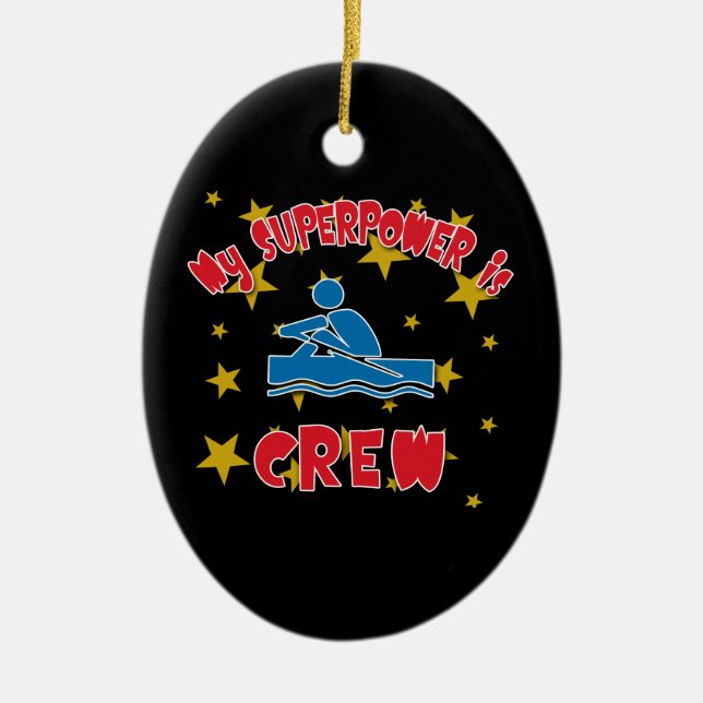 Meine Supermacht ist Crew Keramikornament (Vorne)