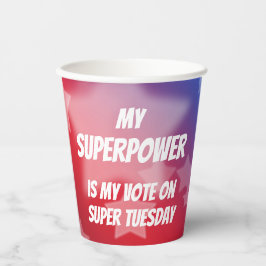 Meine Supermacht ist meine Stimme für die Super-Di Pappbecher