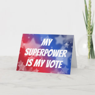 Meine Supermacht ist meine Stimme Karte