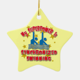 Meine Supermacht ist Synchronschwimmen Keramik Ornament