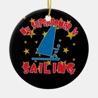 Meine Supermacht segelt Keramik Ornament