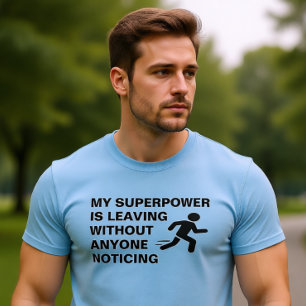 Meine Supermacht Verlasst lustigen Introvertierten T-Shirt
