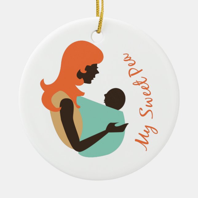 Meine süße Erbse Keramik Ornament (Vorne)