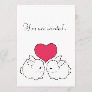 Meine süße Häschen-Liebe-Rache-Hochzeitseinladung Einladung