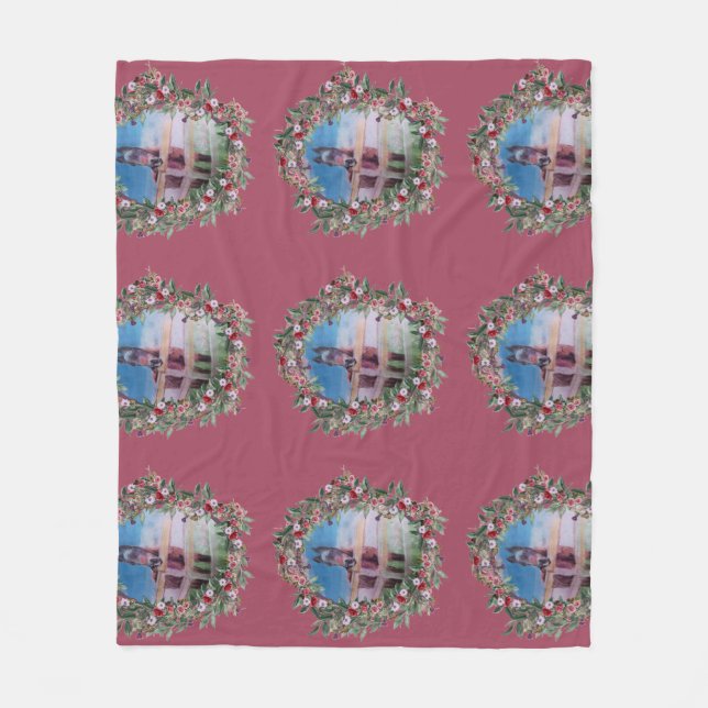 meine süße jamie blumen Geschenkpapier Fleecedecke (Vorderseite)
