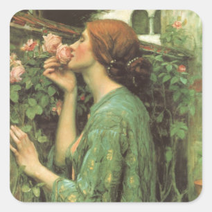 Meine süße Rose, oder Seele der Rose von Waterhous Quadratischer Aufkleber