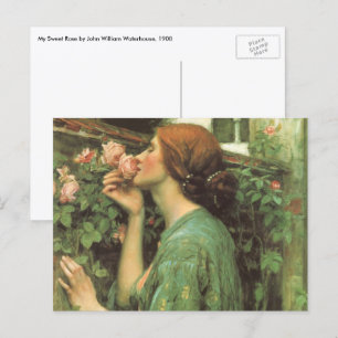 Meine süße Rose oder Seele der Rose von Waterhouse Postkarte