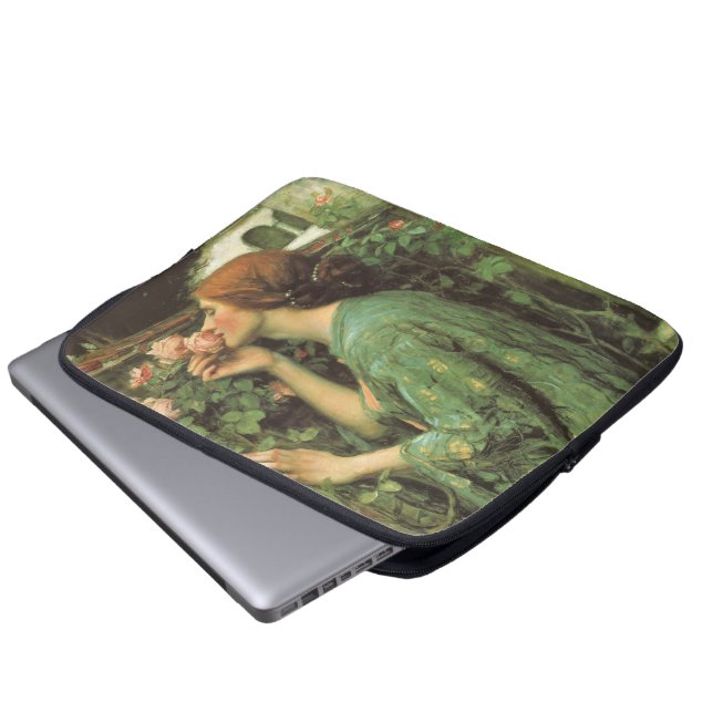 Meine süße Rose, oder Soul der Rose von Waterhouse Laptopschutzhülle (Vorne Knopf)