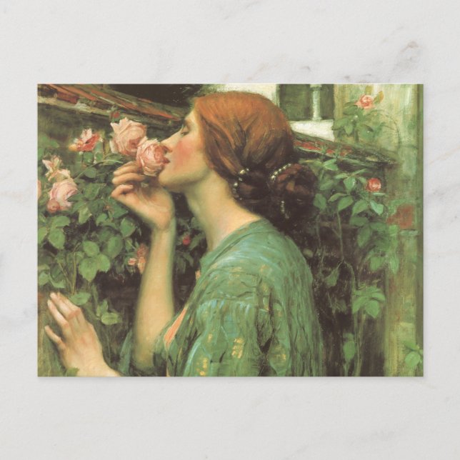 Meine süße Rose, oder Soul der Rose von Waterhouse Postkarte (Vorderseite)