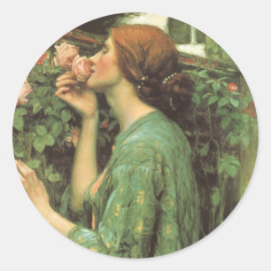 Meine süße Rose, oder Soul der Rose von Waterhouse Runder Aufkleber