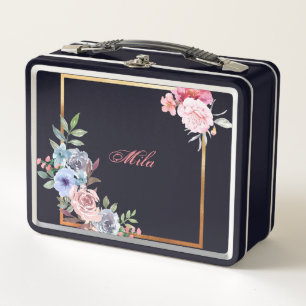 Meine süße Schachtel Blumen, schwarze Lunchbox