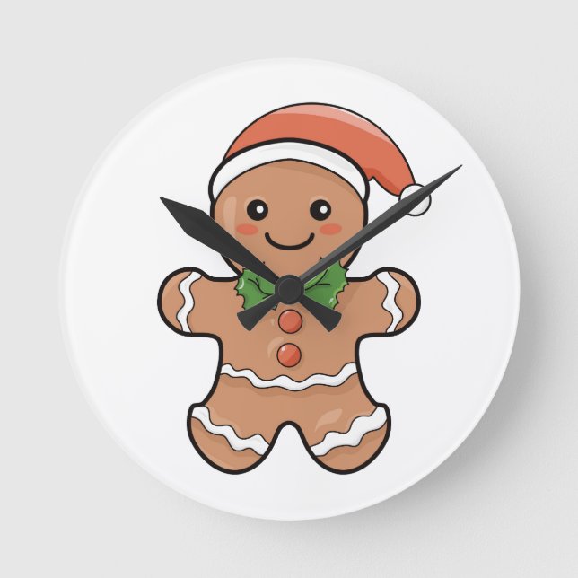 Meine süße Weihnachtszeit Runde Wanduhr (Vorderseite)