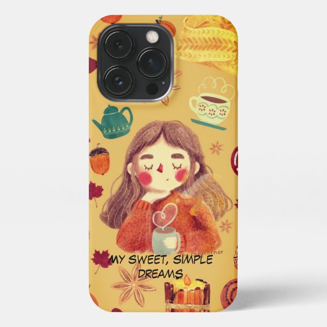 Meine süßen, einfachen Träume iPhone Hülle (Rückseite)