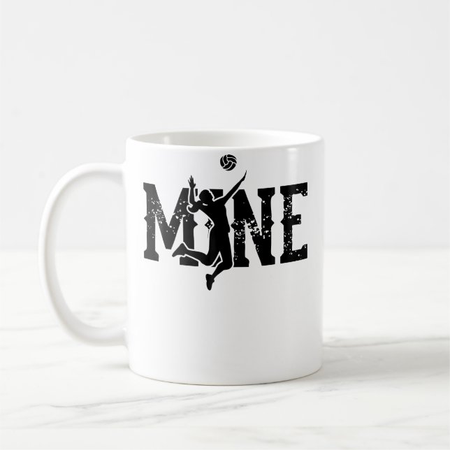 Meine süßen sportlichen Mädchen oder Wo Volleyball Kaffeetasse (Links)