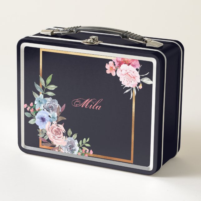 Meine Süßkarton-Blume, die schwarze Lunchbox (Vorderseite)