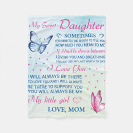 Meine Sweet Heart Daughter ist Personalisiert Fleecedecke