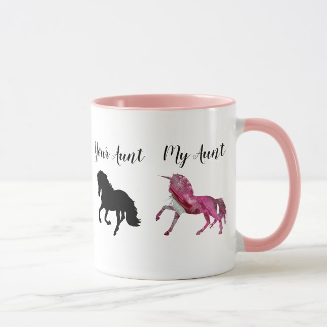 Meine Tante, dein Einhorn Tasse Kaffee Cup Art (Rechts)
