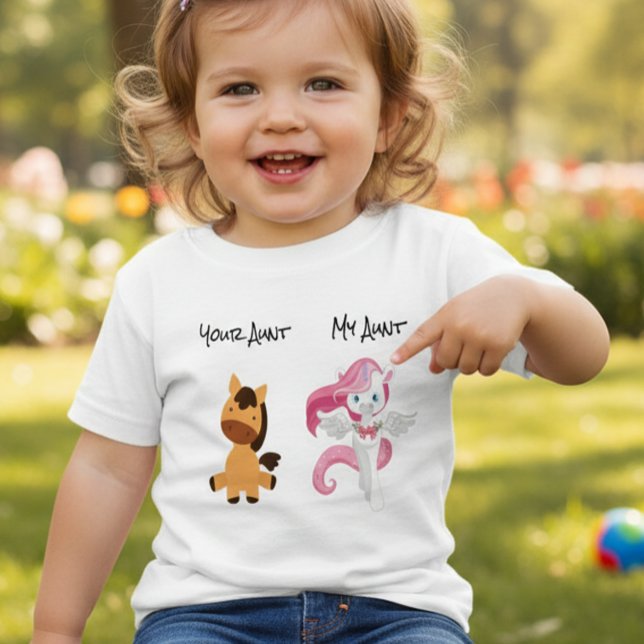Meine Tante Dein Pferd Einhorn Art Spaß Niece Neph Kleinkind T-shirt (Von Creator hochgeladen)