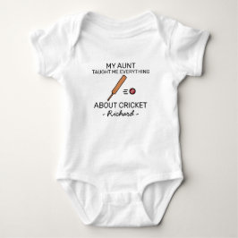 Meine Tante hat mir alles über Cricket beigebracht Baby Strampler