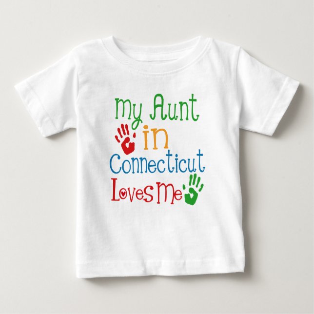 Meine Tante in Connecticut Lieben Baby T-shirt (Vorderseite)