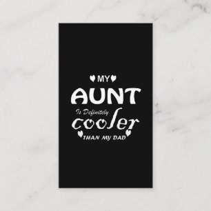Meine Tante ist definitiv cooler als mein Vater Visitenkarte