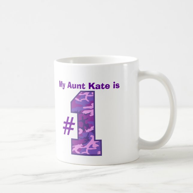 Meine TANTE ist Name-lila Camouflage v1 der Tasse (Rechts)