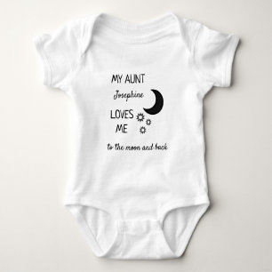 Meine Tante Liebe bringt mich zum Mond und zum Rü Baby Strampler