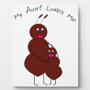 Meine Tante liebt mich süße Ameisen-Witz-Cartoon Fotoplatte