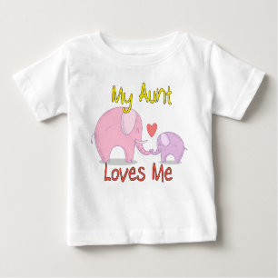 Meine Tante Loves Me Elephant Baby T-shirt