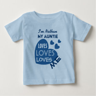 Meine Tante Loves Me mit blaue Baby T-shirt