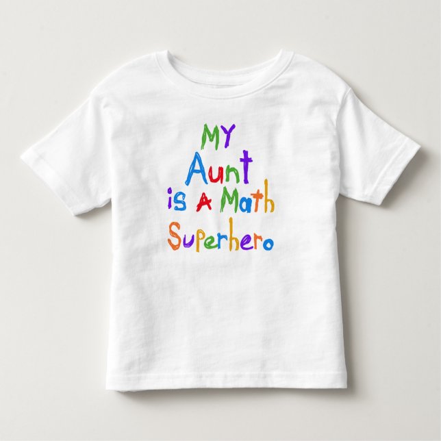 Meine Tante Math Superhero T-shirts und Geschenke (Vorderseite)