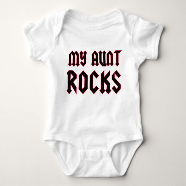 Meine Tante Rocks Baby Strampler (Vorderseite)