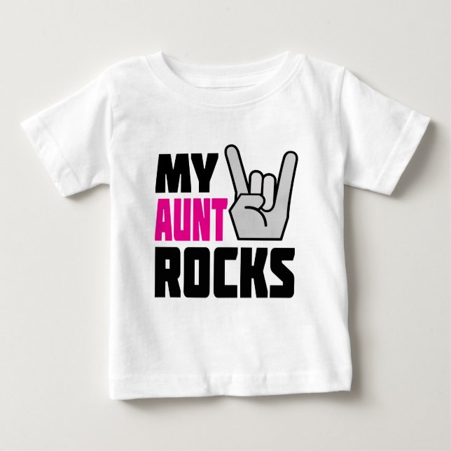 Meine Tante Rocks Baby T-shirt (Vorderseite)
