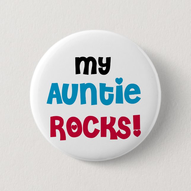 Meine Tante Rocks Tshirts und Geschenke Button (Vorderseite)
