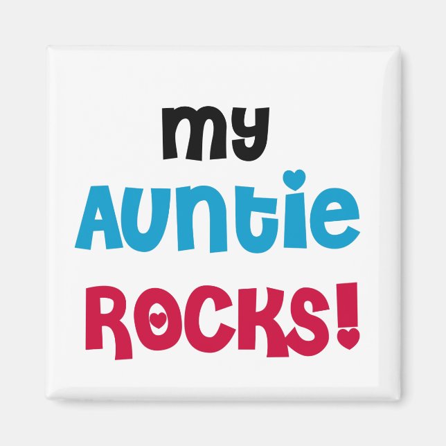 Meine Tante Rocks Tshirts und Geschenke Magnet (Vorne)