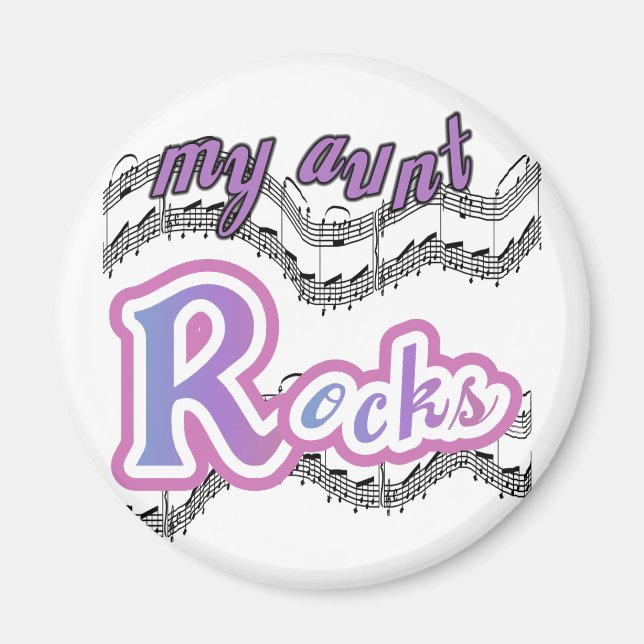 Meine Tante Rocks Tshirts und Geschenke Magnet (Vorne)