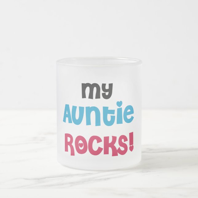 Meine Tante Rocks Tshirts und Geschenke Mattglastasse (Mittel)