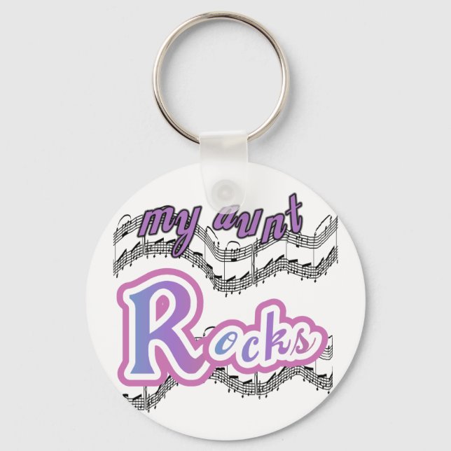 Meine Tante Rocks Tshirts und Geschenke Schlüsselanhänger (Vorderseite)