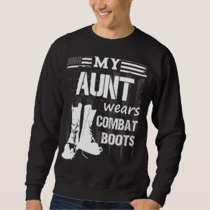Meine Tante trägt Kampfstiefel militärisches Veter Sweatshirt