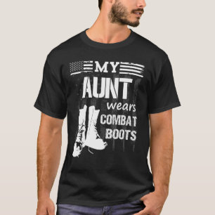 Meine Tante trägt Kampfstiefel militärisches Veter T-Shirt