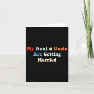 Meine Tante und mein Onkel werden heiraten Karte